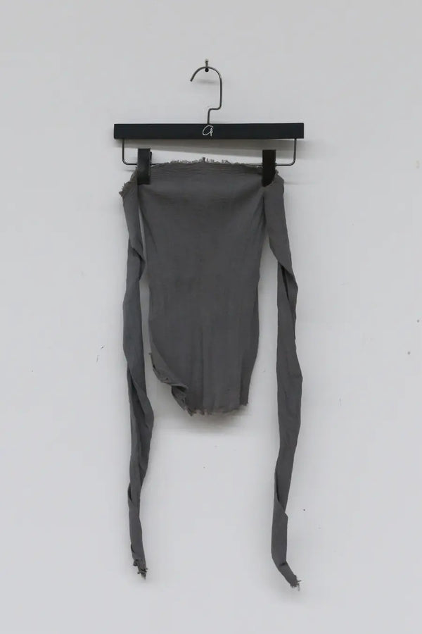 Marc Le Bihan 26916 Flat Shoulder Stretch Bottoming Tube Top T-Shirt Handmade in France MLB-26916-HUI Grey